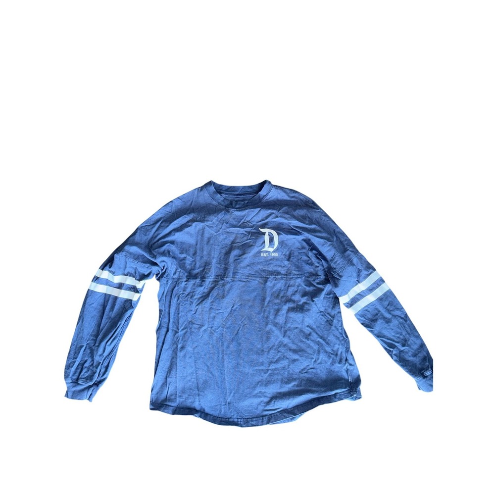 Disney Parks Disneyland Spirit Jersey Blue Cotton Long Sleeve Shirt Large L
